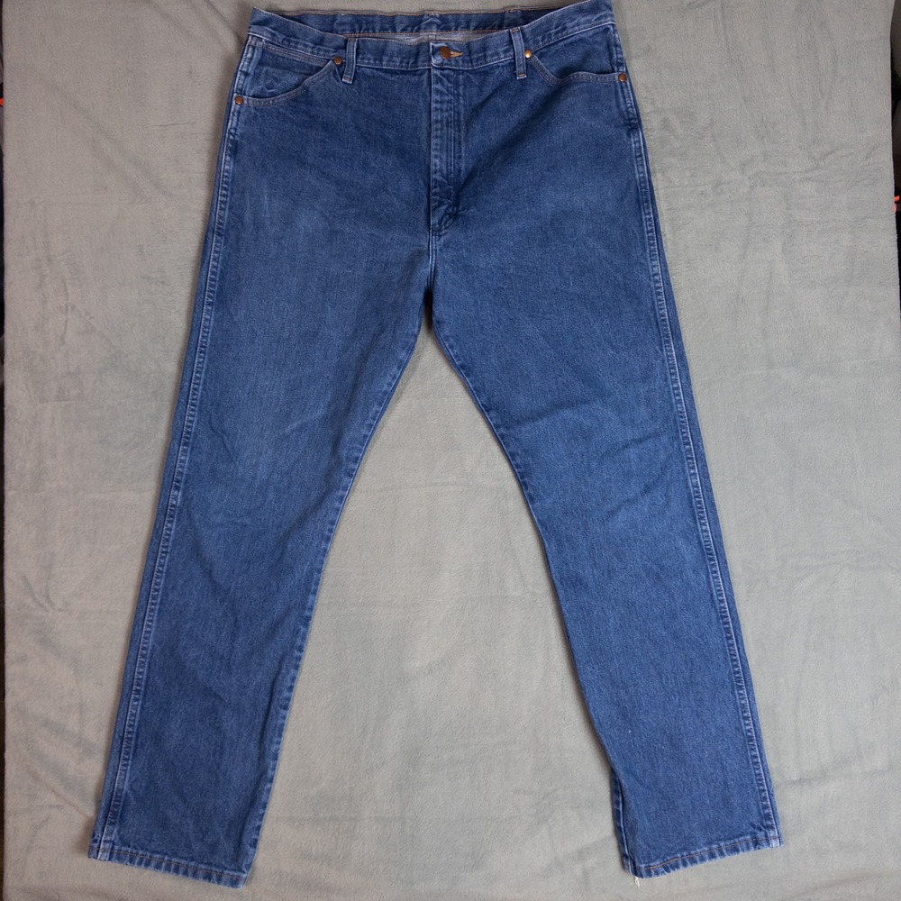 Wrangler Jeans Mens 40x34 Blue Good Cowboy Cut 13MWZPW Straight Leg Denim